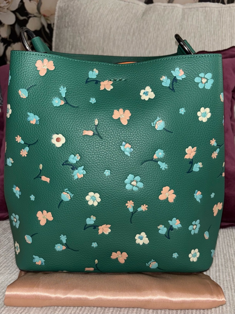 Coach Town Bucket Bag Mystical Floral Print with Wallet Bundle - Picture 10 of 10